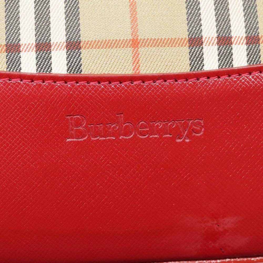 Burberrys Nova Check Tote Bag Canvas Leather Beige Gold Auth 88205 - Picture 15 of 16